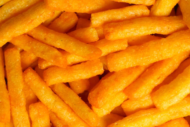 close up of spicy snacks