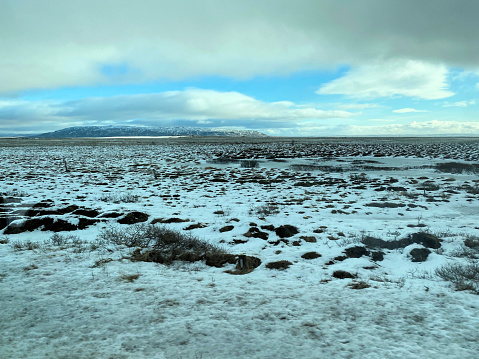 A view of Iceland Scenery in the winter near the Fulfoss waterfall