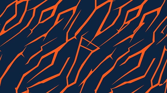 Abstract graphics illustration with orangered and midnightblue, seamless tile patterns. Colorful striped background. Seamless. Abstract background with wavy lines pattern. Orange zebra skin vector print. Seamless zebra print.