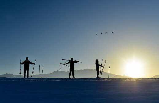 Memories of watching the ski team and the magnificent sunset view at the top of the mountains