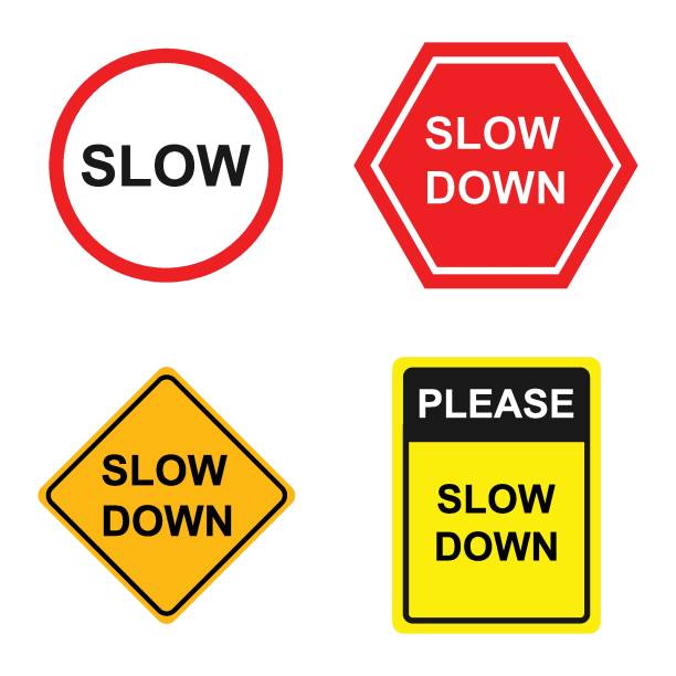 slow down icon vector slow down icon vector illustration design thinking fast and slow stock illustrations