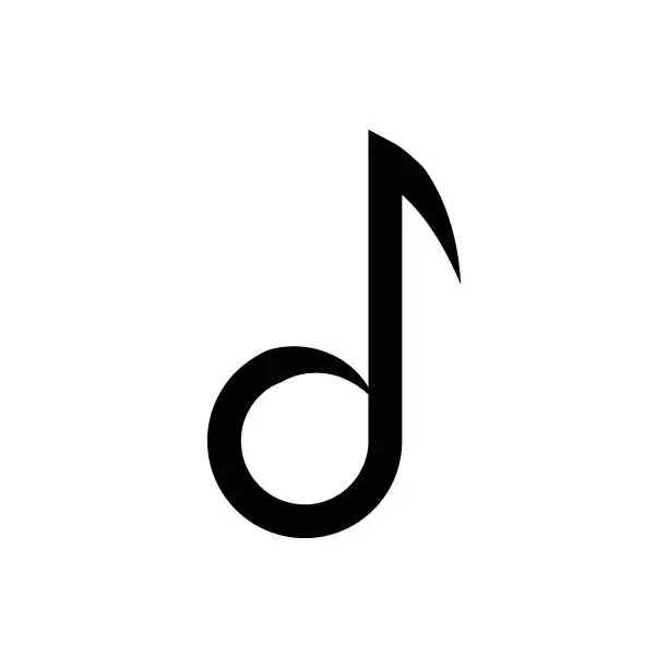 Vector illustration of musical note logo vector