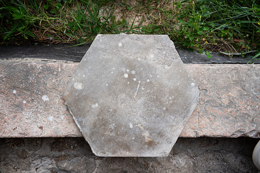 A lone tombstone or headstone marked \