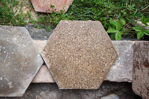 Italian floor tiles from a castle