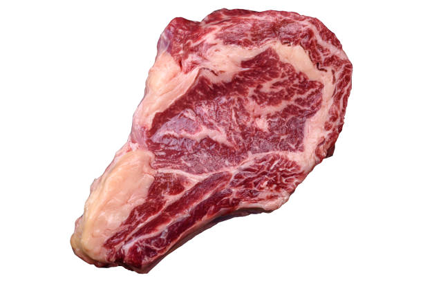 istock Fresh juicy raw beef striploin steak with salt and spices 1929551937