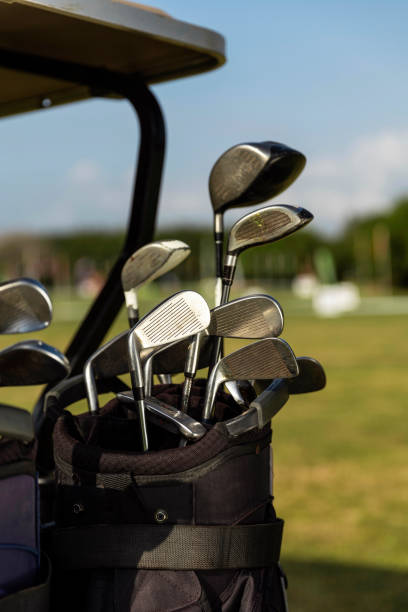 istock Close up of golf clubs 1929568661