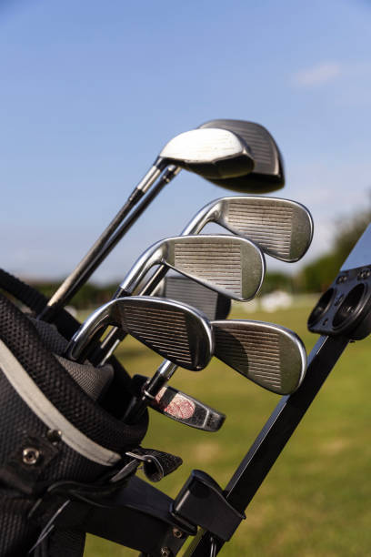 istock Close up of golf clubs 1929568693