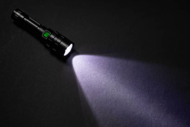 istock Flashlight and beam of light on a dark background 1929569767