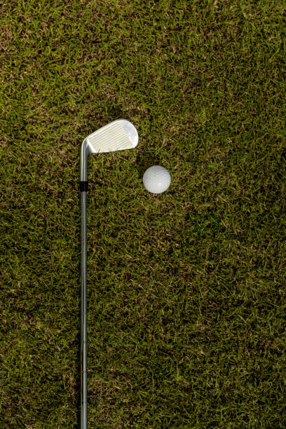 golf ball and tee on fairway