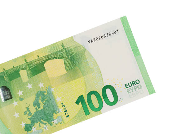 istock Isolated image of One hundred Euro bill in rear side 1929571426