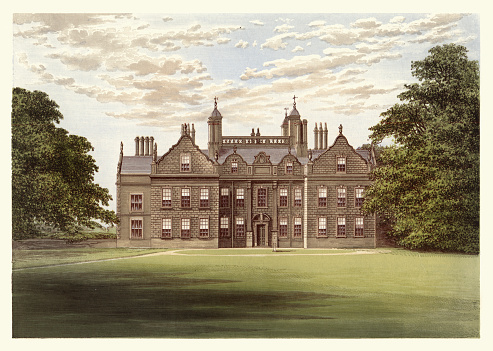 Willesley Hall, Willesley is a place near Ashby-de-la-Zouch, Leicestershire. 1880, Demolished in 1953