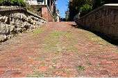 Century old brick driveway is showing signs of wear