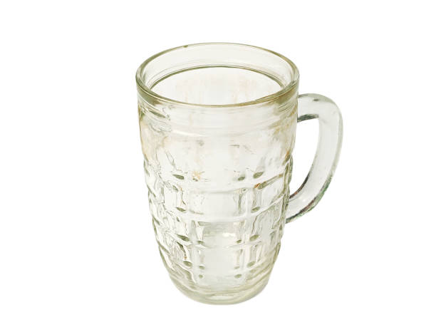 Glass cup isolated on white background.