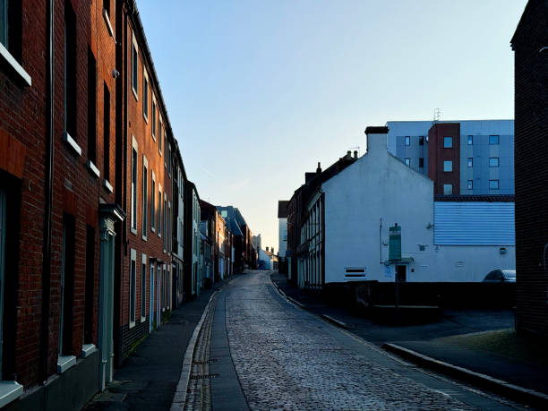 Cobbled street at dawn
