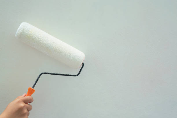 istock Painter is painting the interior wall white 1929659167