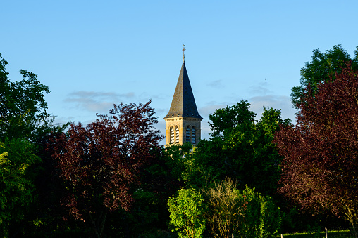 October photo with Övertorneå church belltower (Torne Valley, Sweden)