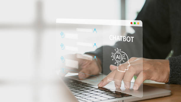istock A businessman uses his home computer to show a virtual image chat with artificial intelligence (AI). transforming futuristic technology with the use of the command prompt. 1929680610
