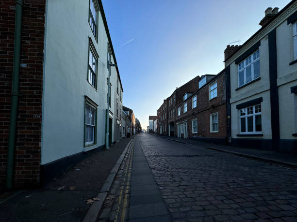 istock Cobbled street in Norwich at dawn 1929764672
