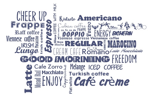 Cafe menu. Flat style. Text decoration for cafes and restaurants. EPS 10.