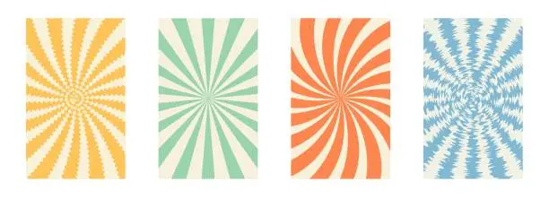 Vector illustration of Simple set of geometric art posters with simple shape and pattern. Abstract style.