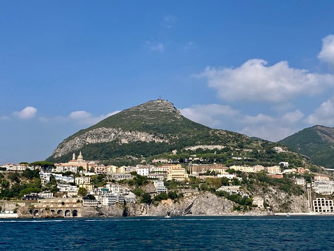 The southern part of Italy Vietri sul Mare, Italy, Golfo di Salerno has a variety of views from the water.