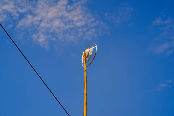 TV antenna with bamboo pole