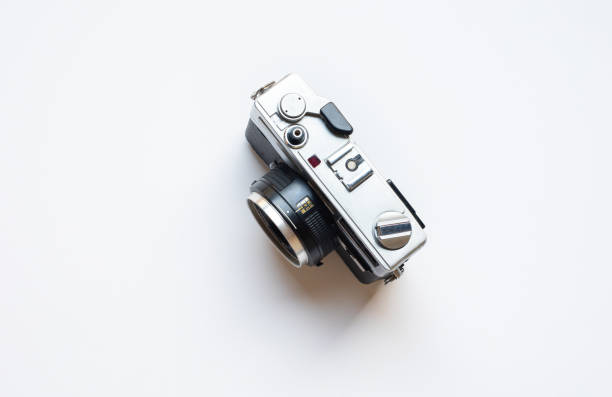 istock Vintage classic camera mockup for design key visual commercial ads and flat lay art work 1929876000