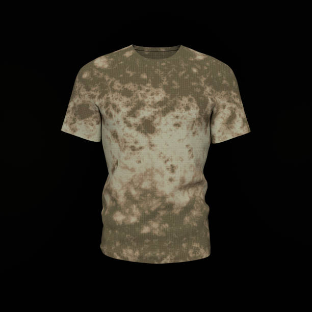 istock Tactical Men's Camouflage T-Shirt Isolated Over Black Background. Creative Layout. MockUp and Space for Text and Logo Company. Military Concept. 1929880983