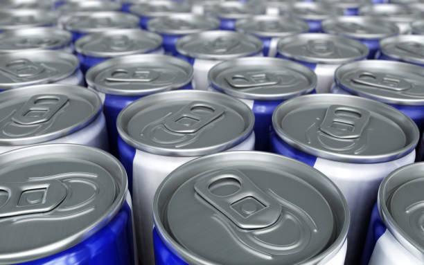 energy drinks cans - drink sport cola can imagens e fotografias de stock