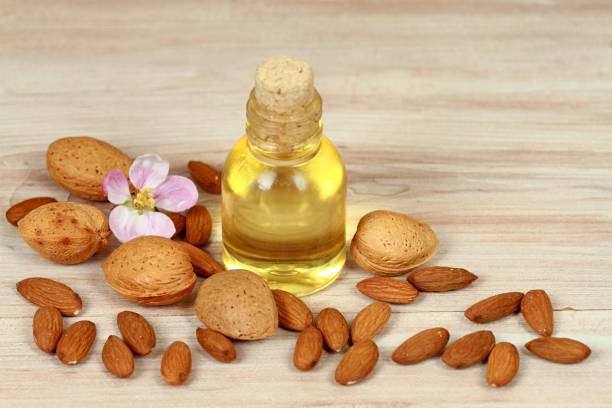 istock Organic almond oil in a bottle 1929883508