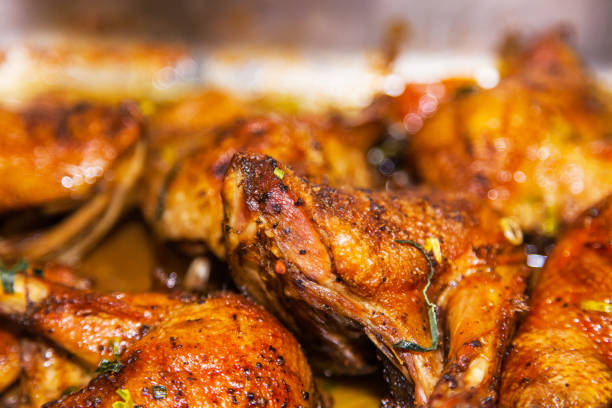 istock Baked duck legs. Fried poultry meat. 1929883777