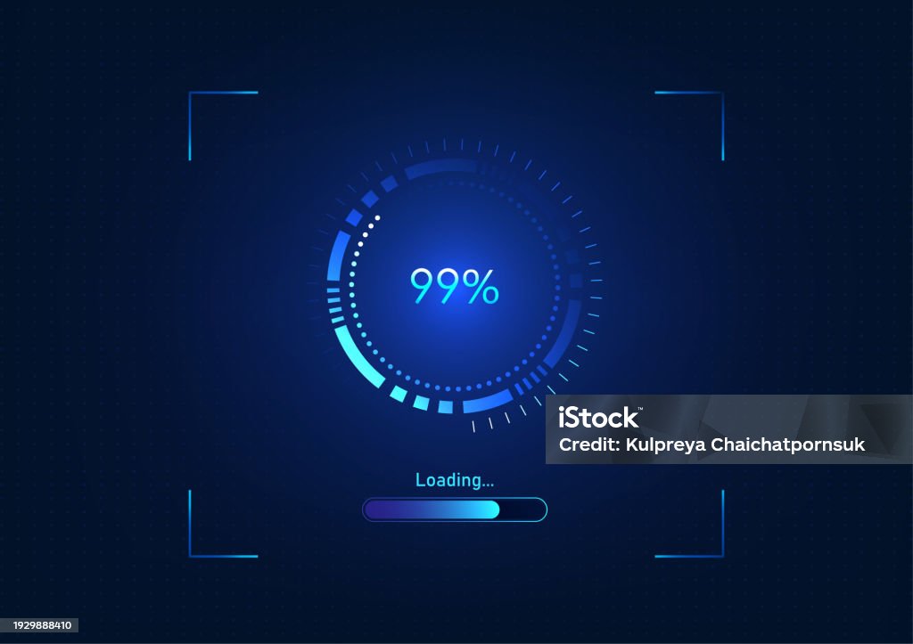 Technology Background Hi Tech Digital Data Loading Screen Via Network ...