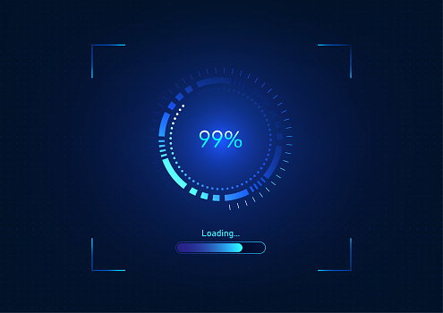 Technology Background Hi Tech Digital Data Loading Screen Via Network ...