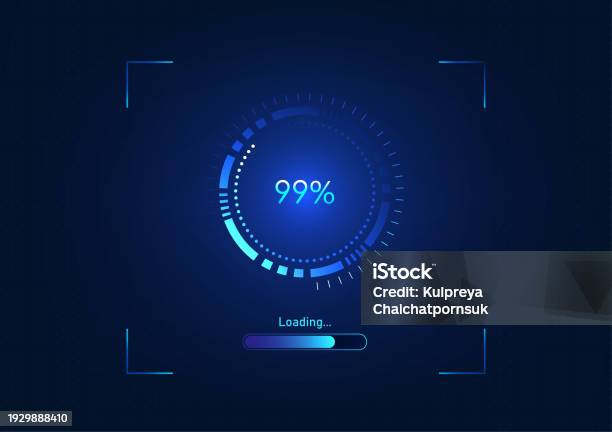 Technology Background Hi Tech Digital Data Loading Screen Via Network ...
