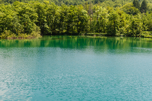 Heart Lake in Kleinwalser Valley in Vorarlberg, Austria\nThe Heart Lake is an artificial lake as a water reservoir for the snow cannons in the winter. In the summer it is a swimming lake.