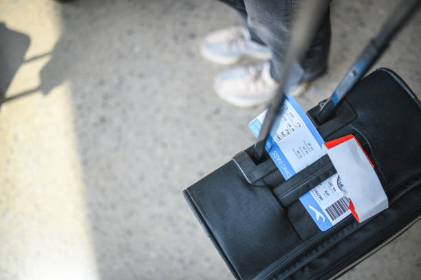 istock Luggage Holder Tag Label On Suitcase At The Airport 1929951547