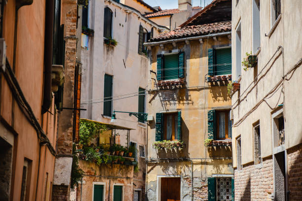 istock Venetian Windows and buildings 1929964138
