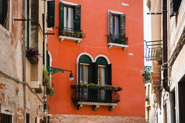 istock Venetian Windows and buildings 1929964151