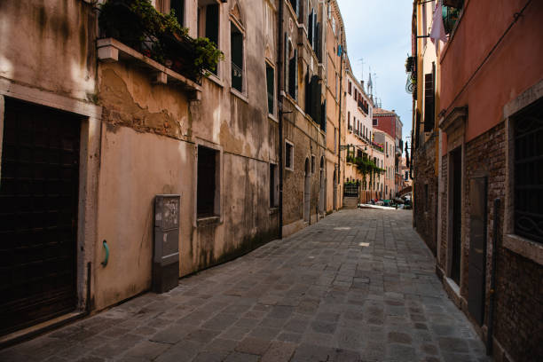 Narrow street in Venice italy