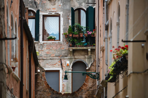 istock Venetian Windows and buildings 1929965229