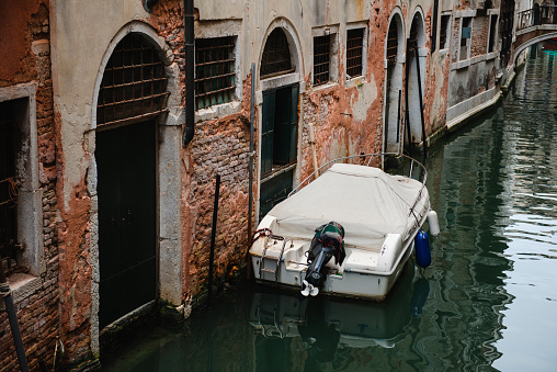 Venice, Italy - August 17, 2014: The Peggy Guggenheim collection is a major museum and landmark