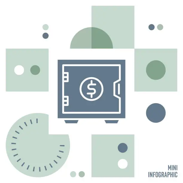 Vector illustration of Banking Mini Infographic Design