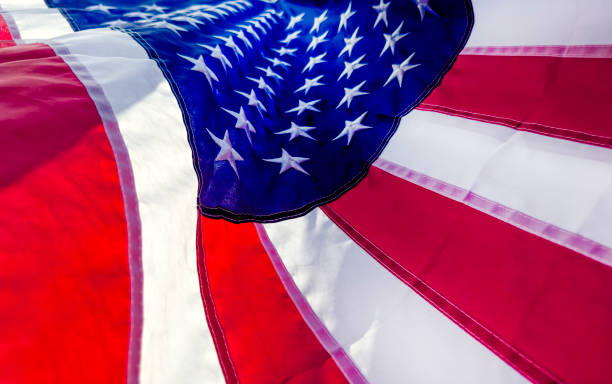 istock Close up American flag background 1929971523