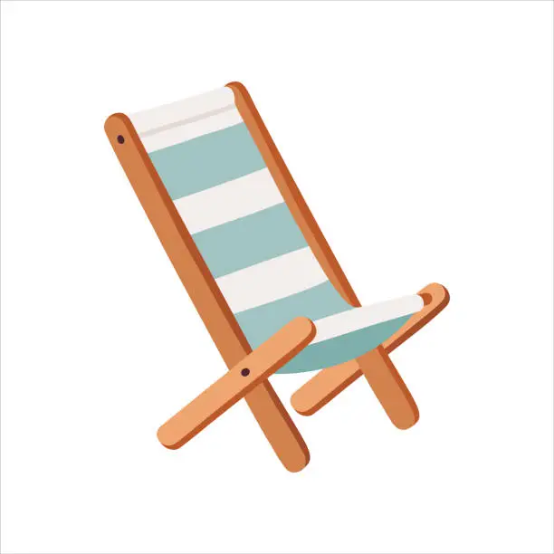 Vector illustration of Beach chair