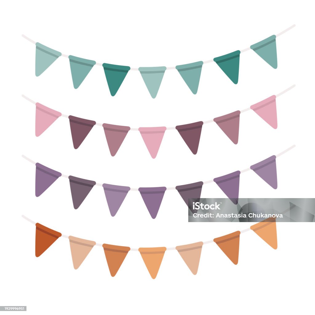 Party Flags Example Party Flags Set Stock Illustration - Download Image Now - Abstract ...