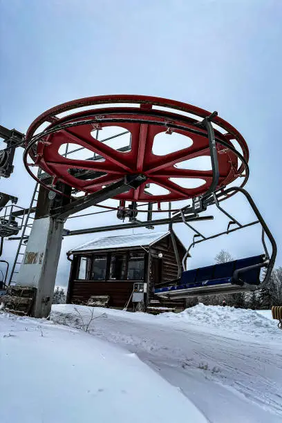 Photo of Empty ski lift in the mountains