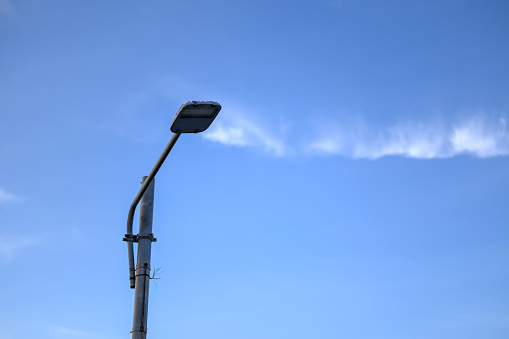 Street lamp with blue sky