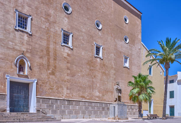 Mahon/Menorca, Spain, the rear facade of the Saint Mary church in De La Conquesta square