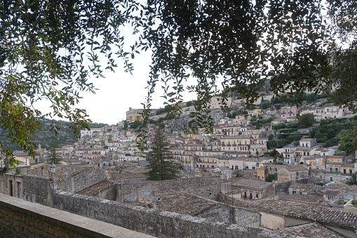 Skyline of renowned provencal village Les Baux de Provence in Spring, France