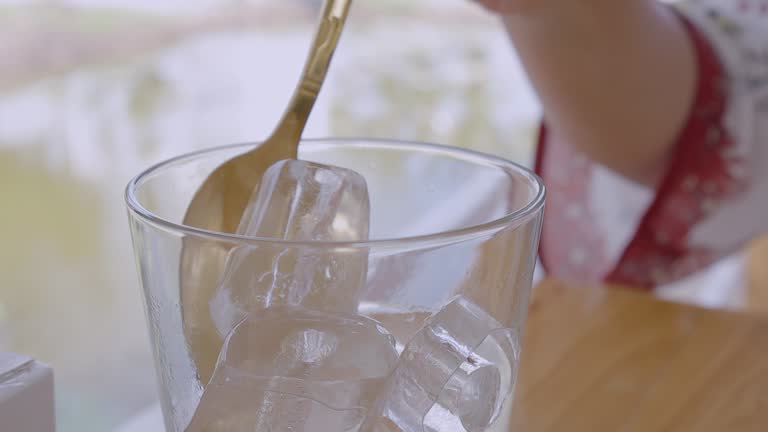 Spoon Get Ice Out From Glass